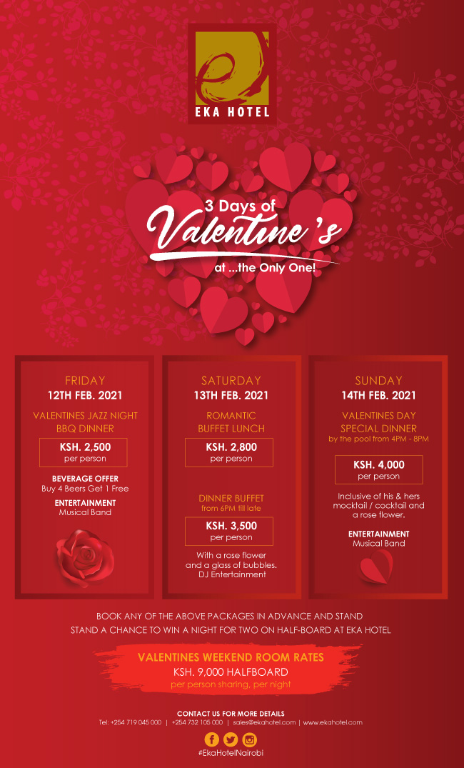 3 Days of Valentines at Eka Hotel Nairobi